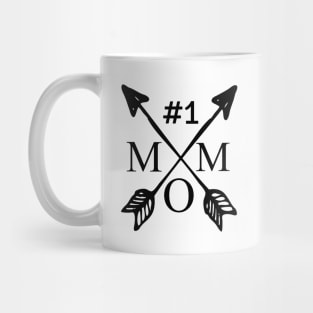 #1 MOM crossed Arrows for Mother's Days Mug